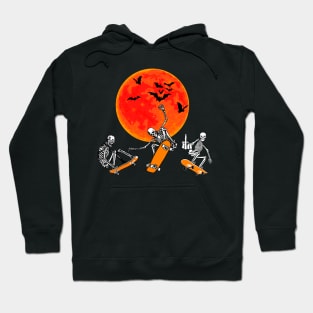 Funny Skeleton Skateboard Skate Halloween Skateboarding Hoodie